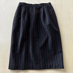 Vintage Arthur Chapnik Skirt Womens 4 Black Pinstripe Pencil Lined Made USA
